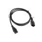 Cable alargador lanberg alimentacion cpu iec320 c13 h - iec320 c14 m vde 1.8m