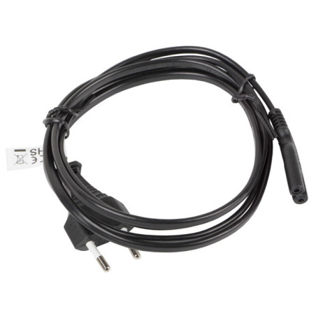Cable de alimentacion lanberg ocho cee 7 - 16 a iec320 c7 1.8m
