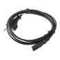 Cable de alimentacion lanberg ocho cee 7 - 16 a iec320 c7 1.8m