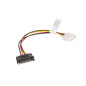 Cable alimentacion lanberg molex hembra -  sata macho 15cm
