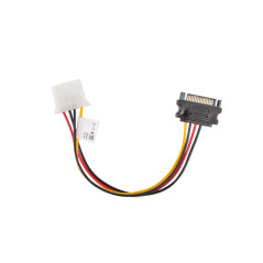 Lanberg CA-SAHD-10CU-0015 cavo SATA 0,15 m Molex (4-pin) SATA a 15 pin Nero, Rosso, Giallo
