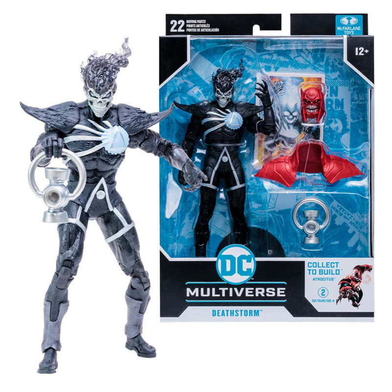 Figura mcfarlane toys dc comics multiverse build a deathstorm blackest night