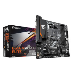 GIGABYTE B550M AORUS ELITE Scheda madre - CPU AMD Ryzen 5000, VRM a 5+3 fasi, fino a 4733 MHz DDR4, 1xPCIe 4.0 + 1xPCIe 3.0