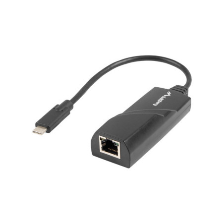 Adaptador lanberg usb tipo c 3.1 macho -  ethernet rj45 hembra -  0.15m