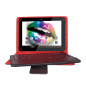 Funda universal phoenix para tablet hasta 10 pulgadas universal teclado bluetooth roja