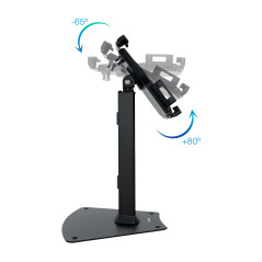Soporte sobremesa tooq para tablet + antirrobo negro