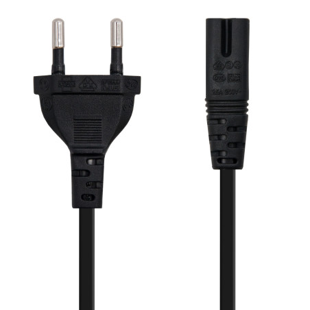 Cable alimentacion tipo philip nanocable 1.5m negro cee7 -  16 -  m - c7 -  h