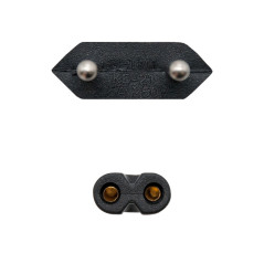 Nanocable 10.22.0402 cavo di alimentazione Nero 1,5 m CEE7 16 Accoppiatore C7