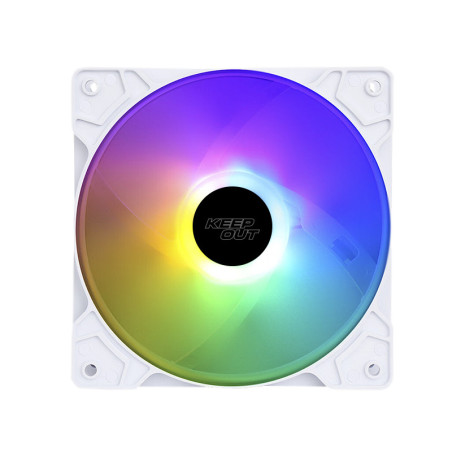 KeepOut XFC-120FW sistema di raffreddamento per computer Case per computer Ventilatore 12 cm Nero, Bianco