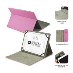 Funda subblim clever stand case para tablet 10.1 pulgadas rosa