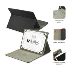 Funda subblim clever stand para tablet case 10.1 pulgadas negro