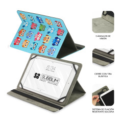 Funda subblim trendy case para tablet 10.1 pulgadas buhos