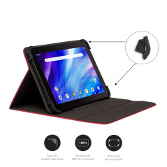 Funda tablet universal nilox 10.5 pulgadas roja