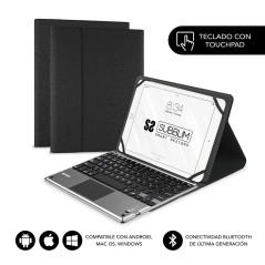 SUBBLIM SUB-KT2-BTP001 tastiera per dispositivo mobile QWERTY Spagnolo Bluetooth Nero, Grigio