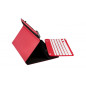 Funda universal gripcase silver ht para tablet 9 - 10 pulgadas + teclado bluetooth rojo
