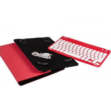 SilverHT 111914540199 tastiera per dispositivo mobile Bluetooth Rosso, Bianco