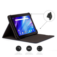 Funda universal nilox para tablet 10.5 pulgadas azul