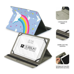 Funda subblim universal trendy case para tablet 10.1 pulgadas unicorn