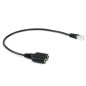 Cable rj9 a  2 x jack 3.5mm equip macho - hembra 0.25m