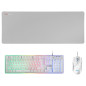 Kit teclado + raton mars gaming mcpx rgb blanco + alfombrilla