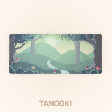 TANOOKI TNK4002 tappetino per mouse Tappetino per mouse per gioco da computer Crema, Verde, Pino