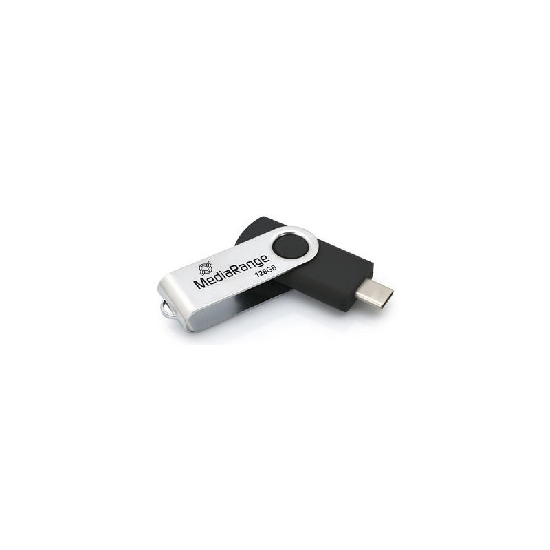 MediaRange MR1954 unità flash USB 128 GB USB tipo-C 3.2 Gen 1 (3.1 Gen 1) Nero, Argento MediaRange MR1954 unità flash USB 128 GB USB tipo-C 3.2 Gen 1 (3.1 Gen 1) Nero, Argento