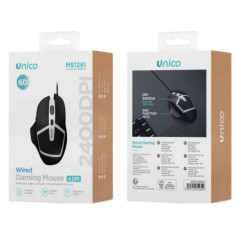 UNICO MS1261 mouse Universale Mano destra USB tipo A 2400 DPI