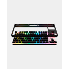 Krom NXKROMKERNELPROSP tastiera Gaming USB + RF Wireless + Bluetooth QWERTY Spagnolo Nero, Bianco