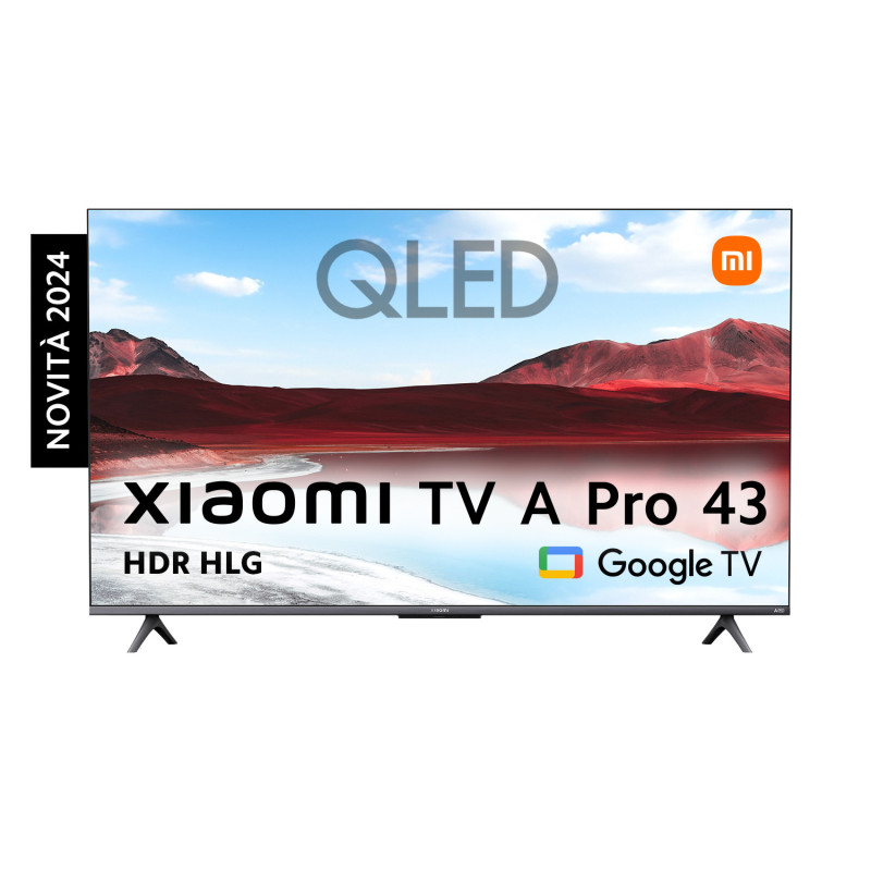 Xiaomi TV A Pro 43'' 109,2 cm (43") QLED 4K Ultra HD Smart TV Wi-Fi Grigio, Titanio Xiaomi TV A Pro 43'' 109,2 cm (43") QLED 4K Ultra HD Smart TV Wi-Fi Grigio, Titanio