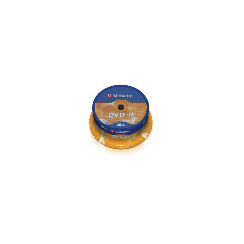 Verbatim DVD-R Matt Silver 4,7 GB 25 pz Verbatim DVD-R Matt Silver 4,7 GB 25 pz
