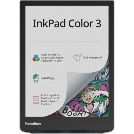 PocketBook InkPad Color 3 lettore e-book Touch screen 32 GB Wi-Fi Nero, Grigio