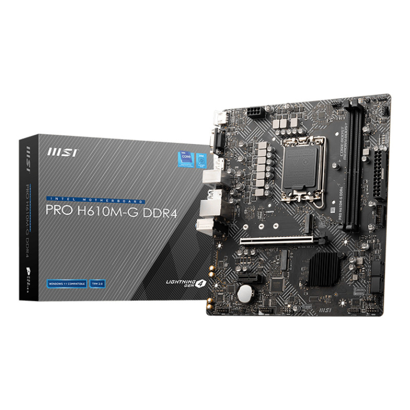 MSI PRO H610M-G DDR4 scheda madre Intel H610 LGA 1700 micro ATX MSI PRO H610M-G DDR4 scheda madre Intel H610 LGA 1700 micro ATX