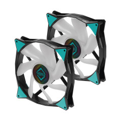 Iceberg Thermal IceGALE ARGB Case per computer Ventilatore 14 cm Nero 2 pz