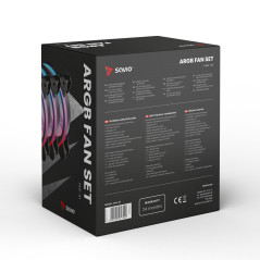 Savio FAN-01 4-pack 120mm ARGB fan including controller and remote control Case per computer Ventilatore 12 cm Nero 4 pz