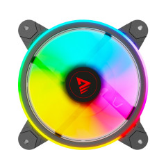 Savio FAN-01 4-pack 120mm ARGB fan including controller and remote control Case per computer Ventilatore 12 cm Nero 4 pz