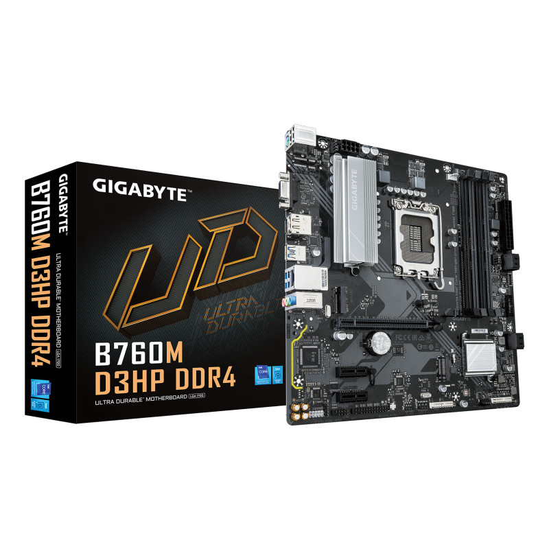 GIGABYTE B760M D3HP DDR4 Scheda Madre - Supporta CPU Intel Core di 14a Generazione, VRM Digitale a 4+1+1 Fasi, fino a 5333MHz