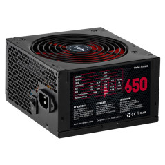 NOX NXS650 alimentatore per computer 650 W 20+4 pin ATX Nero, Rosso