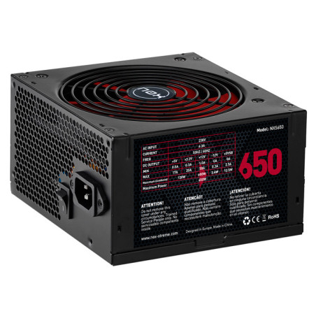 NOX NXS650 alimentatore per computer 650 W 20+4 pin ATX Nero, Rosso