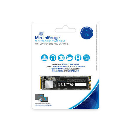 MediaRange MR1033 drives allo stato solido 1 TB M.2 PCI Express 3.1 NVMe 3D TLC NAND