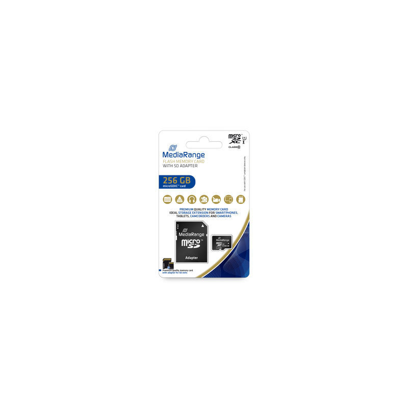 MediaRange MR946 memoria flash 256 GB MicroSDXC UHS-I Classe 10 MediaRange MR946 memoria flash 256 GB MicroSDXC UHS-I Classe 10