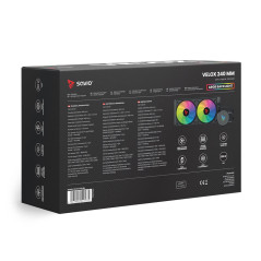 Savio VELOX 240 mm Case per computer Kit di raffreddamento a liquido 12 cm Nero 1 pz