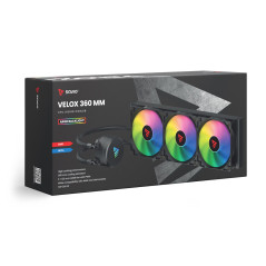 Savio VELOX 360 MM sistema di raffreddamento per computer Processore Raffreddatore di liquidi tutto in uno 36 cm Nero 1 pz