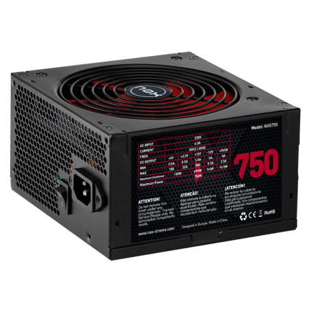 NOX NXS750 alimentatore per computer 750 W 20+4 pin ATX Nero, Rosso