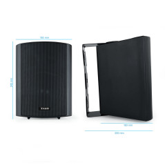 TooQ TQOWS-01B altoparlante Nero Cablato