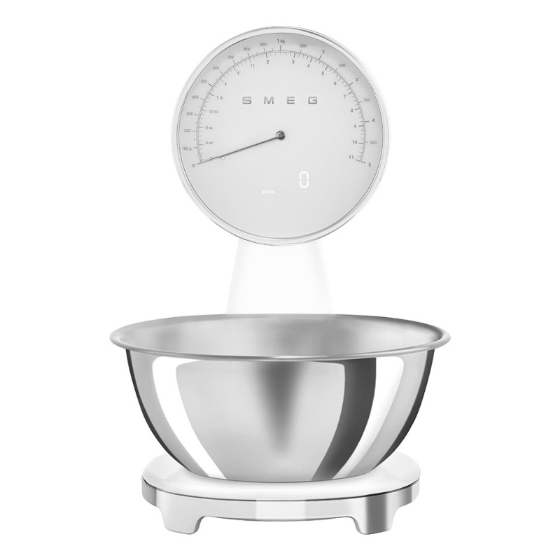 Smeg Bilancia da cucina 50's Style – Bianco LUCIDO - KSF01WHWW Smeg Bilancia da cucina 50's Style – Bianco LUCIDO - KSF01WHWW