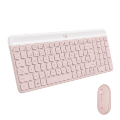 Logitech 920-011317 tastiera Mouse incluso Ufficio RF Wireless QWERTY Spagnolo Rosa
