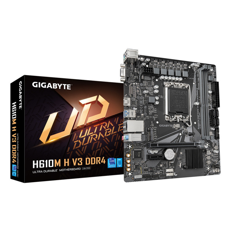 GIGABYTE H610M H V3 DDR4 scheda madre Intel H610 Express LGA 1700 micro ATX GIGABYTE H610M H V3 DDR4 scheda madre Intel H610 Express LGA 1700 micro ATX