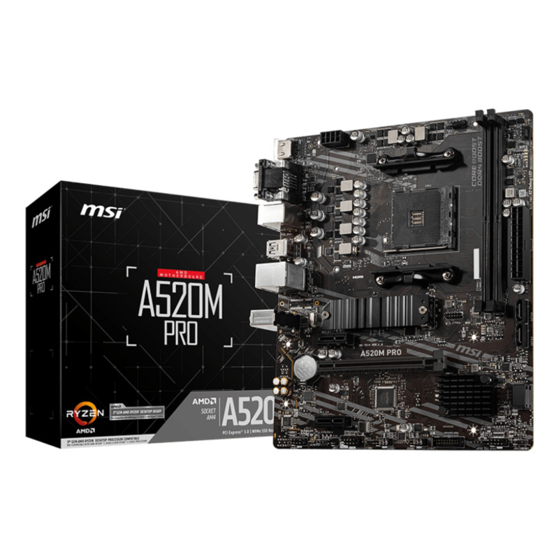 MSI A520M PRO scheda madre AMD A520 Socket AM4 micro ATX MSI A520M PRO scheda madre AMD A520 Socket AM4 micro ATX