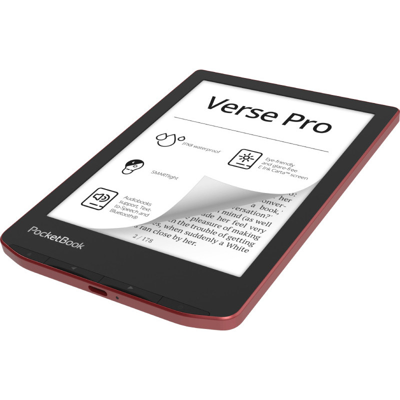 PocketBook Verse Pro lettore e-book Touch screen 16 GB Wi-Fi Nero, Rosso PocketBook Verse Pro lettore e-book Touch screen 16 GB Wi-Fi Nero, Rosso