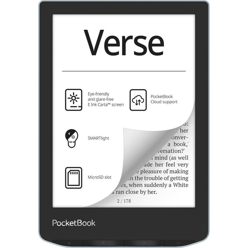 PocketBook Verse lettore e-book 8 GB Wi-Fi Nero, Blu PocketBook Verse lettore e-book 8 GB Wi-Fi Nero, Blu
